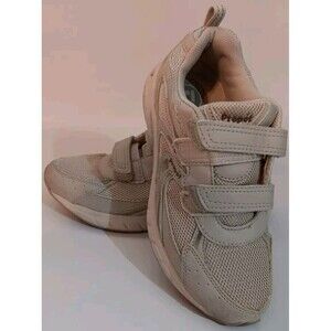 Propet Beige Double Strap Comfort Athletic Shock Absorbing Tennis Shoe